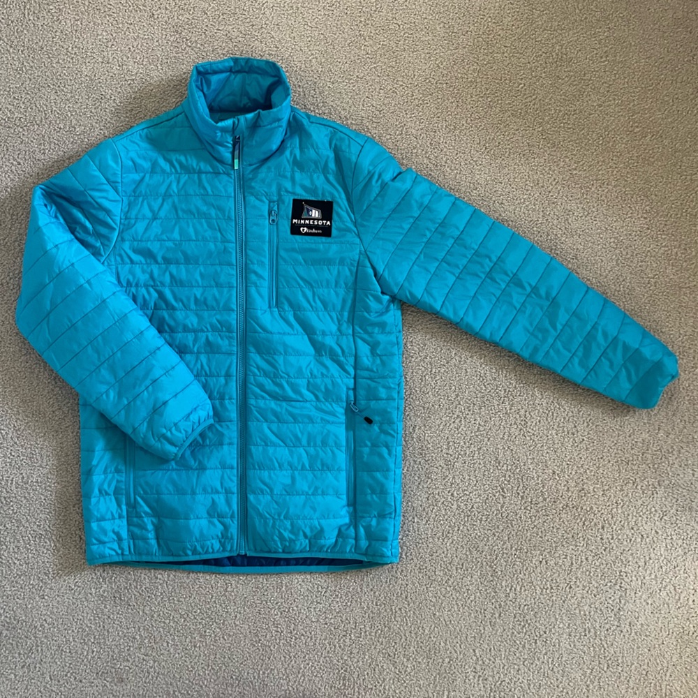 NFL Football Super Bowl 52 LII Volunteer Crew Blue Puffer Jacket